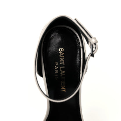 Saint Laurent Patent Calfskin Opyum 110 Sandals 36.5 Neutro 7 of 9
