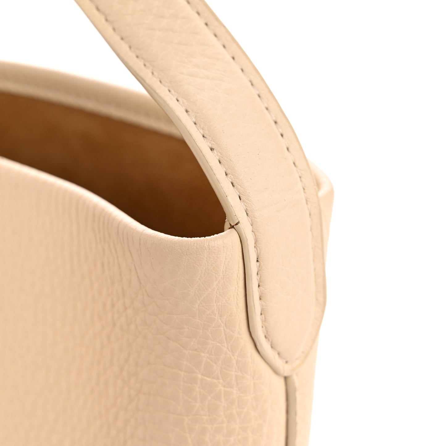Grained Calfskin Medium N/S Park Tote Ivory