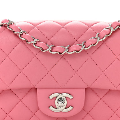 Chanel Lambskin Quilted Mini Rectangular Flap Pink 8 of 10