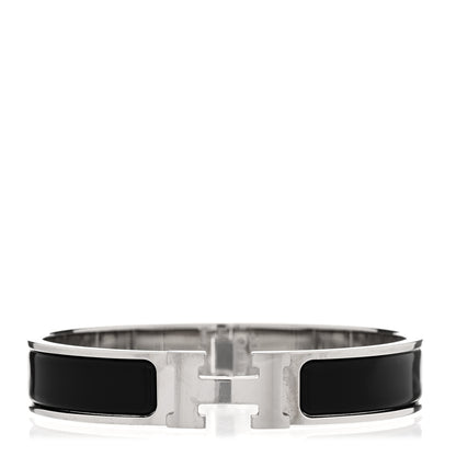 Hermes Enamel Narrow Clic Clac H Bracelet GM Black 1 of 5