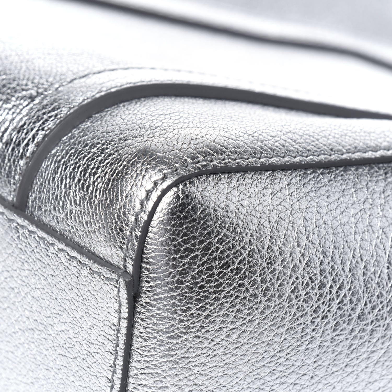 Balenciaga Metallic Goatskin Logo XXS Everyday Tote Argent Black 13 of 16