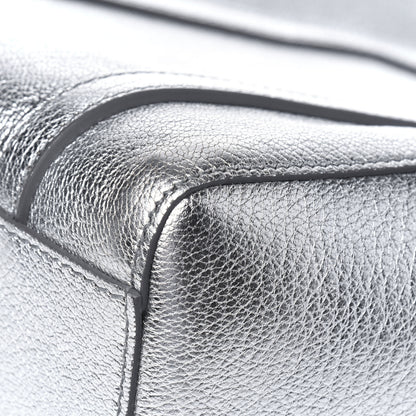 Balenciaga Metallic Goatskin Logo XXS Everyday Tote Argent Black 13 of 16