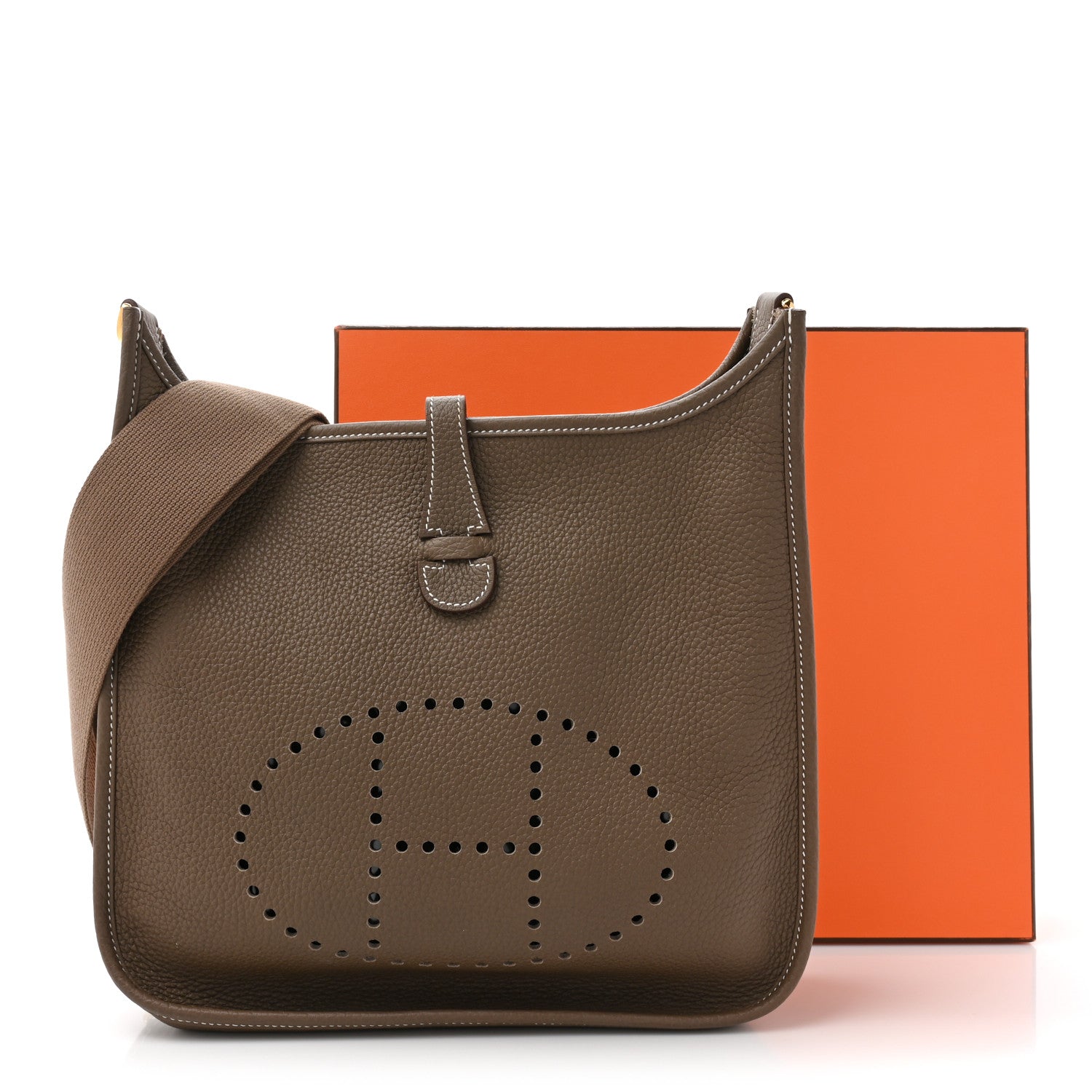 Hermes Taurillon Clemence Evelyne III PM Etoupe 10 of 10