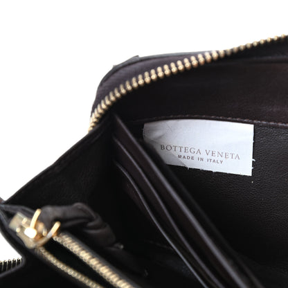 Bottega Veneta Nappa Intrecciato Zip Around Wallet Ebano 7 of 8