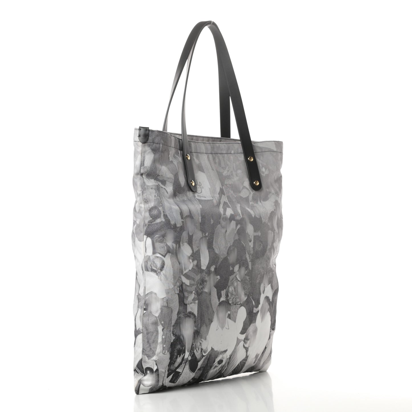 Nylon London Montage Print Flat Tote Bag Black