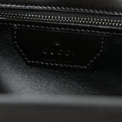 Gucci Boarded Dyana Lux Calfskin Web Monochrome Medium Bamboo 1947 Top Handle Bag Black 6 of 13