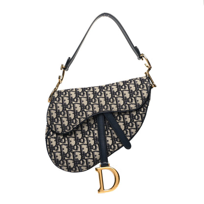 Christian Dior Oblique Saddle Bag Blue 1 of 13