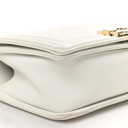 Chanel Lambskin Quilted Medium Boy Flap White 9 of 10