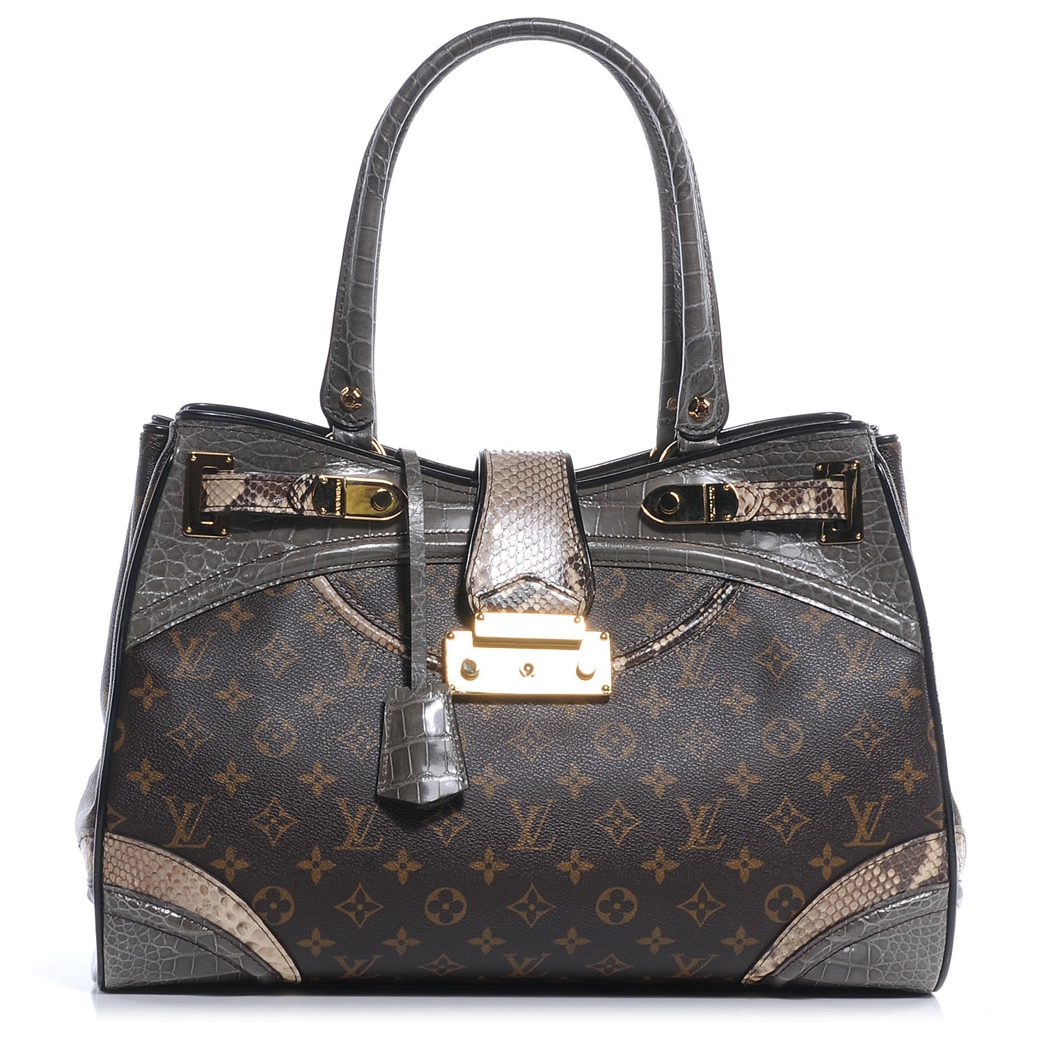 Louis Vuitton Monogram Python Alligator Monogramissime Exotic Shopper GM Gris 1 of 8