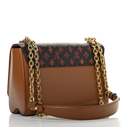 Louis Vuitton Calfskin Catogram Twist Shoulder Bag MM Marron 2 of 4