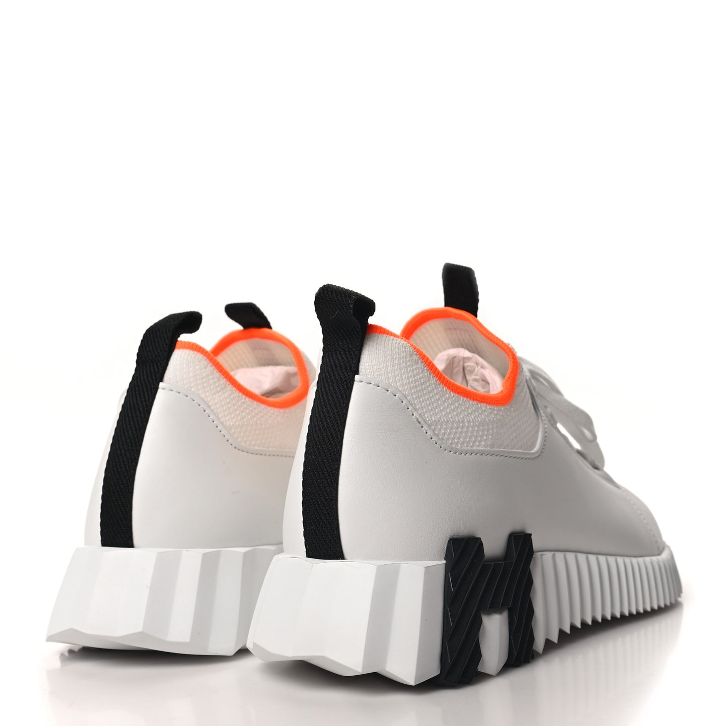 Knit Calfskin Depart Sneakers 37 White