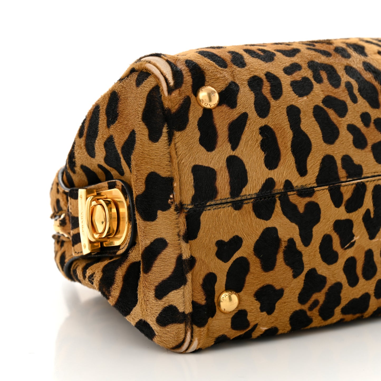 Pony Hair Leopard Print Large Cavallino Miele Moro