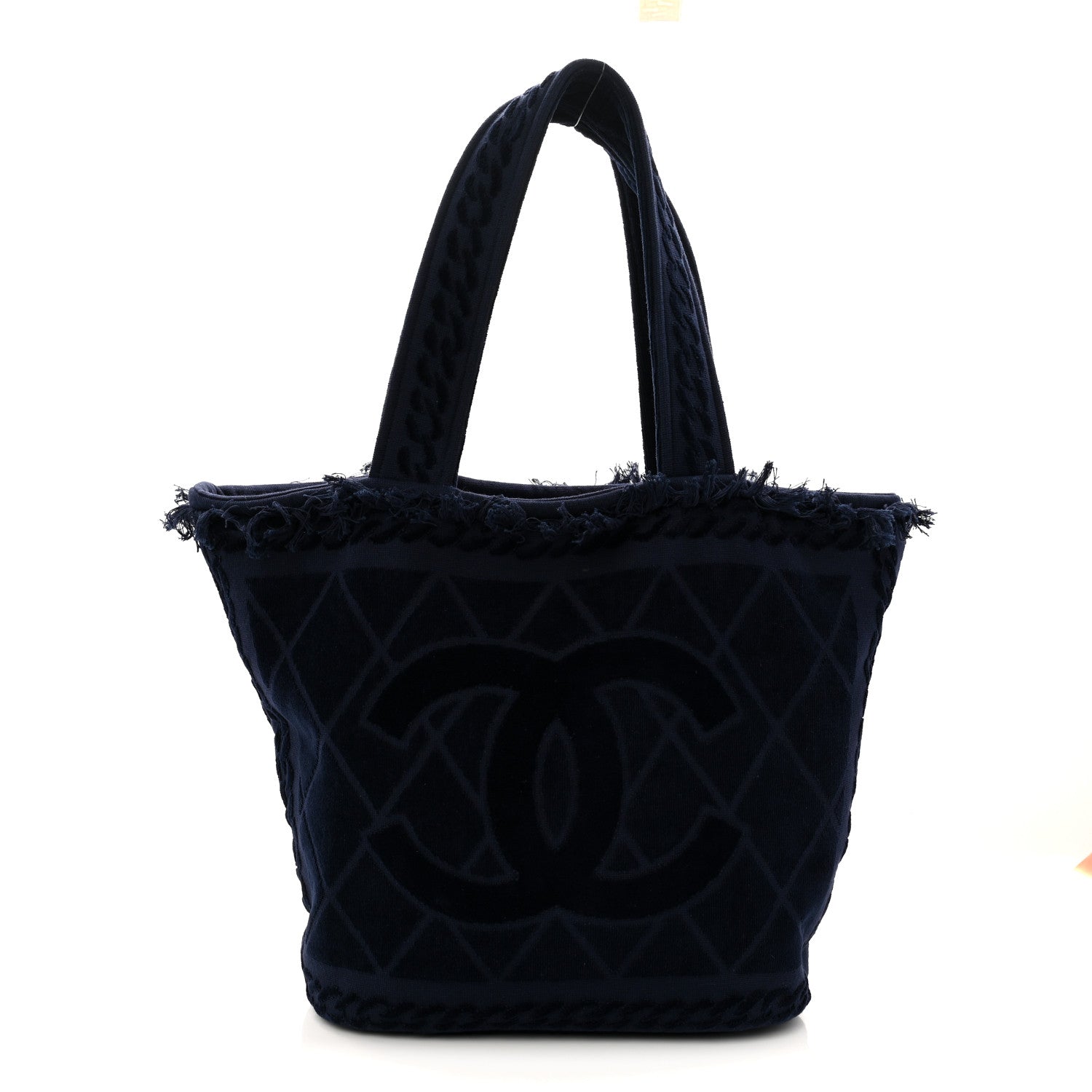 Chanel Terry Cotton CC Beach Tote Towel Set Blue 1 of 12