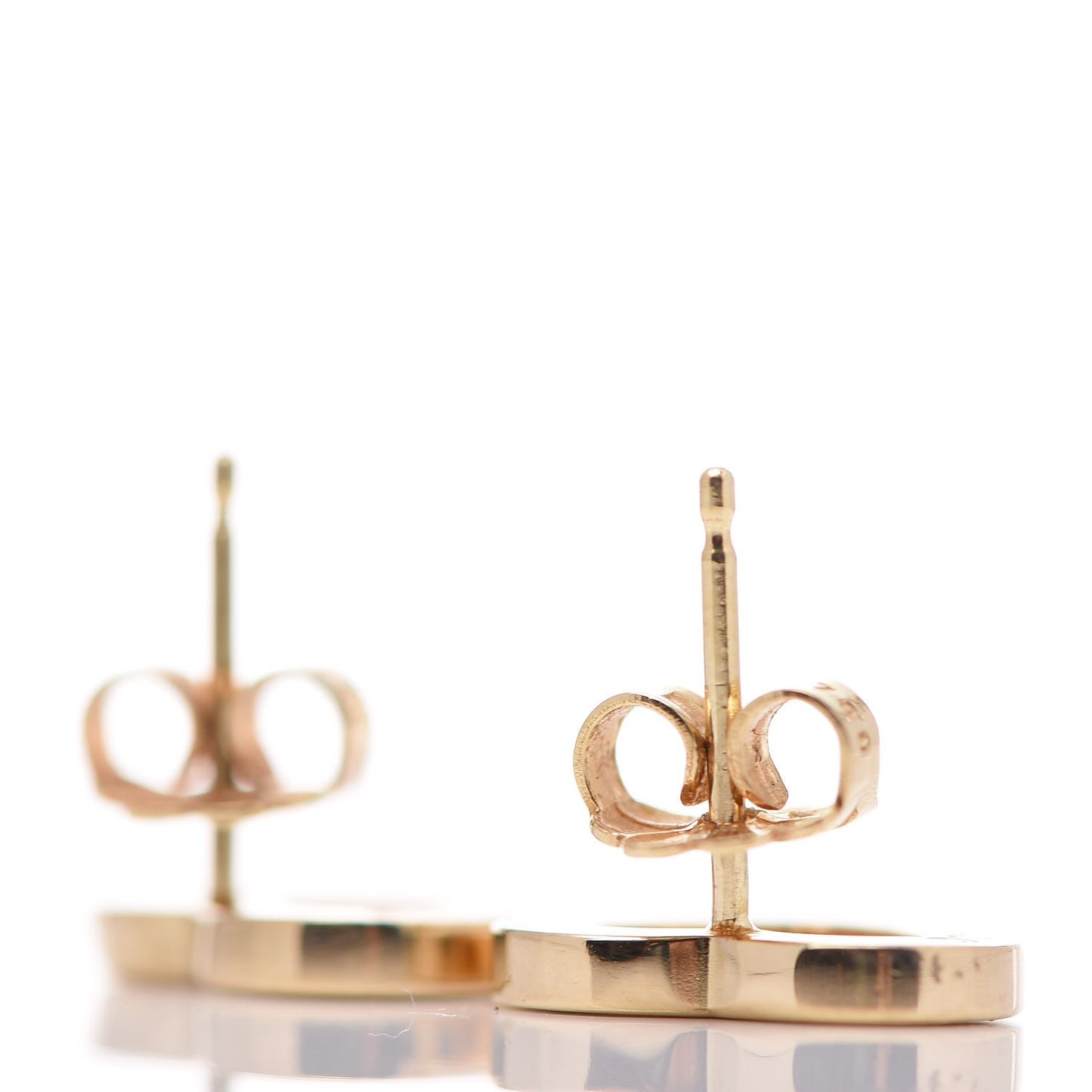 18K Yellow Gold Heart Earrings