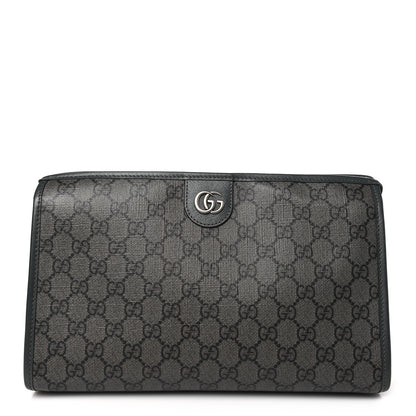 Gucci GG Supreme Monogram Ophidia GG Toiletry Case Grey Black 1 of 10