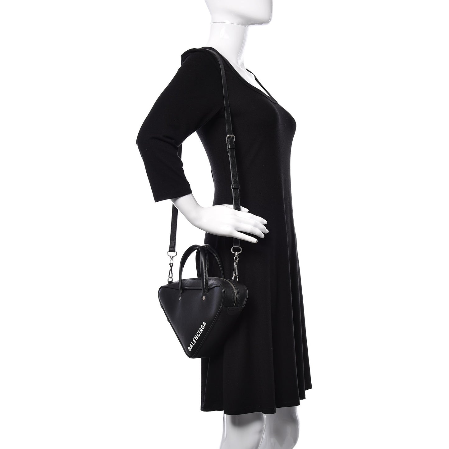 Calfskin XS Triangle Duffle Black