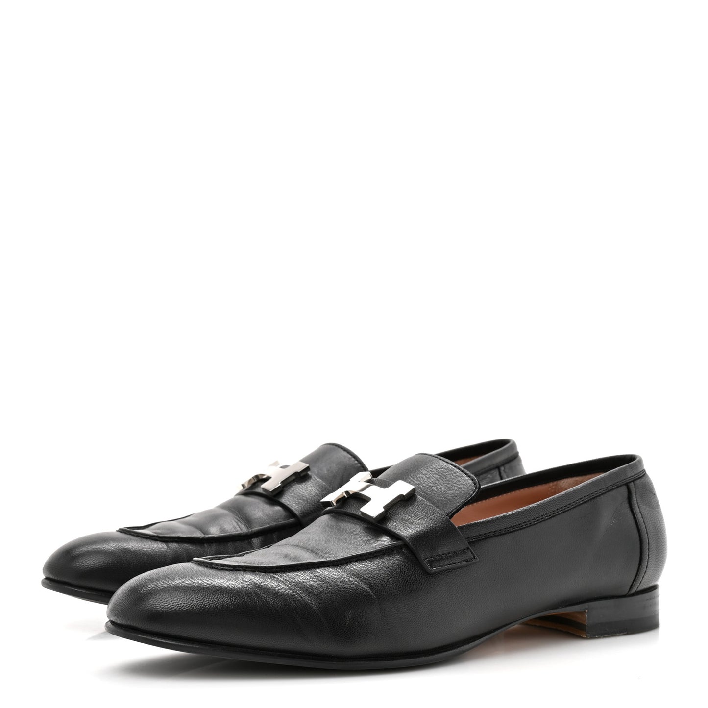 Goatskin Womens Paris Loafers 40 Black