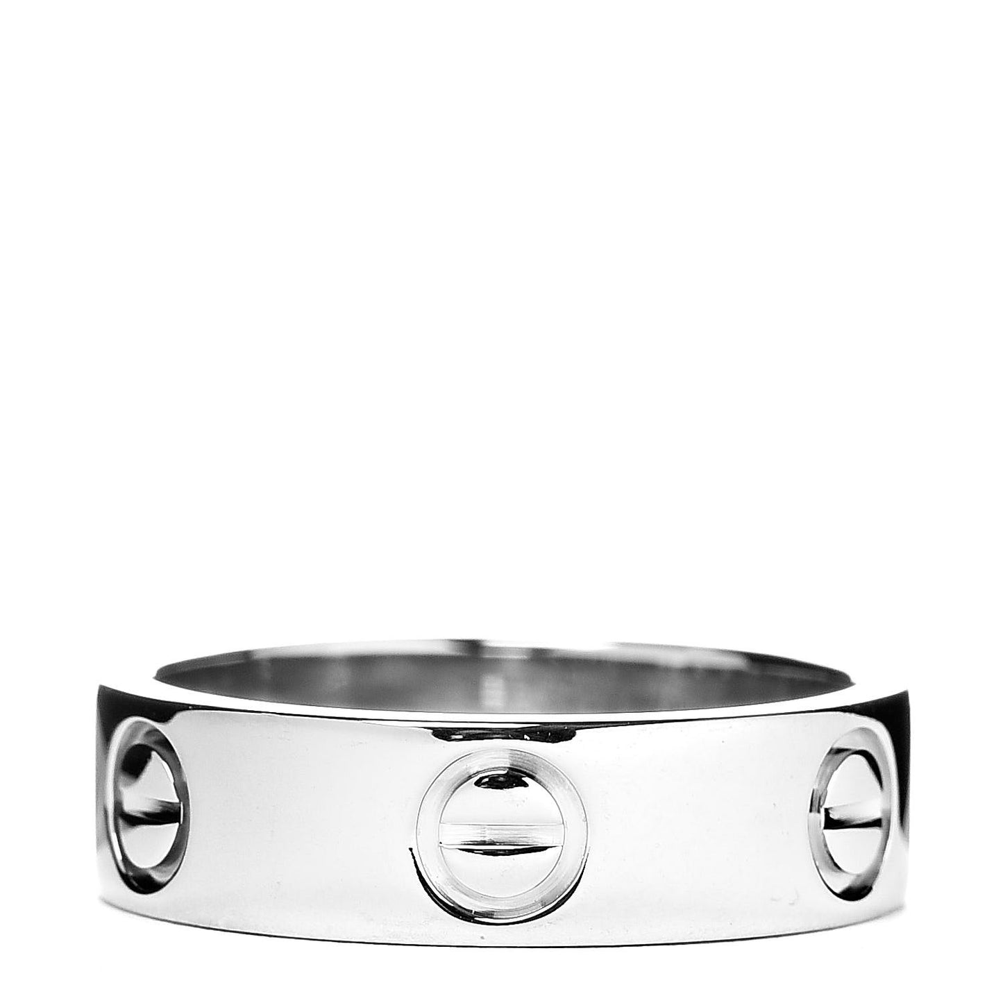 18K White Gold 5.5mm LOVE Ring 53 6.25