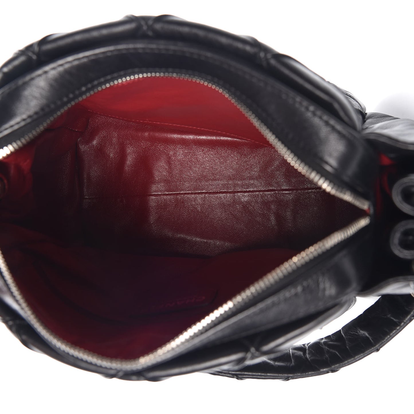 Lambskin Accordion Shoulder Bag Black