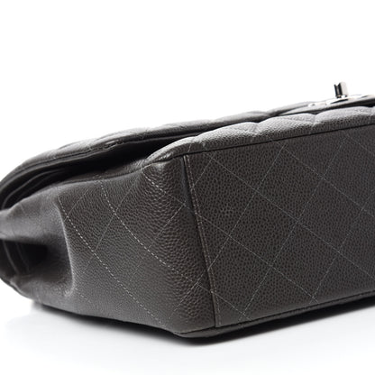 Chanel Caviar Quilted Maxi Double Flap Grey 6 of 14