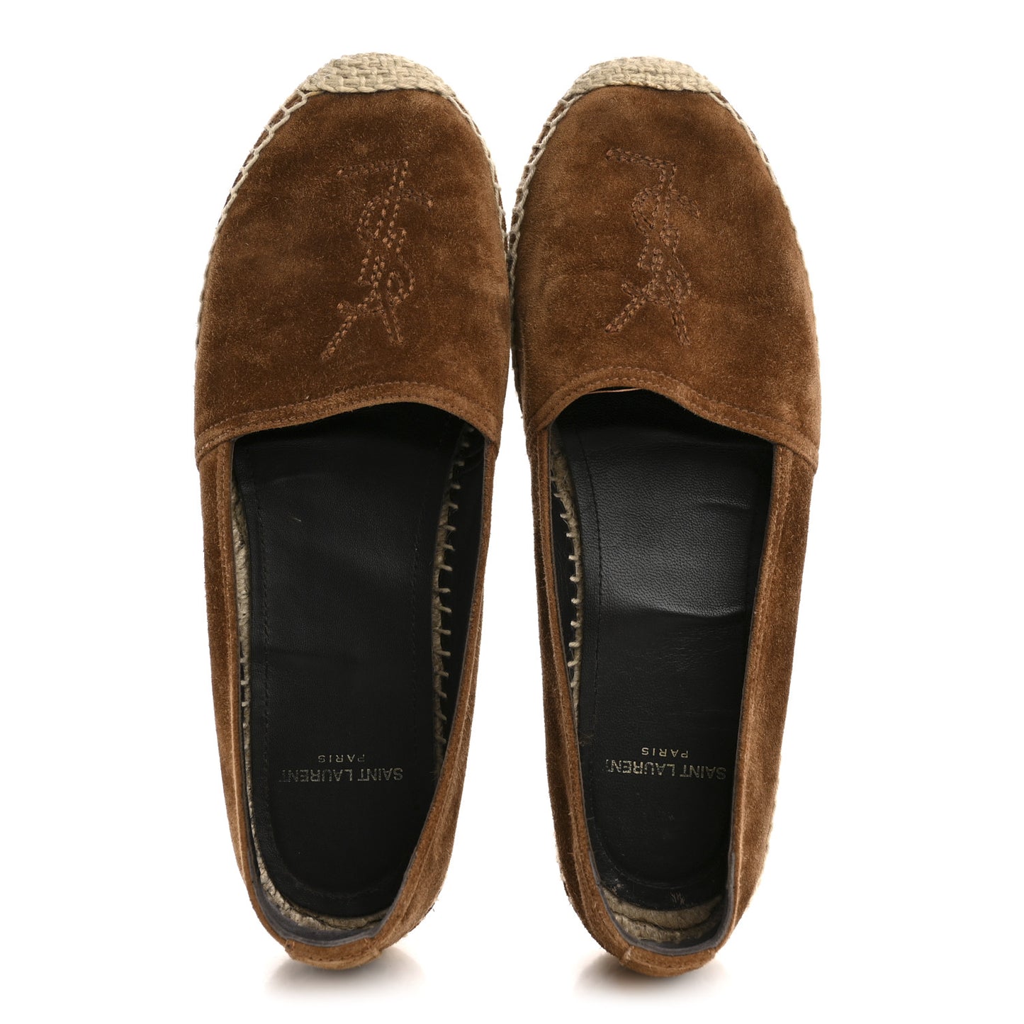 Suede Monogram Espadrilles 37 Brown