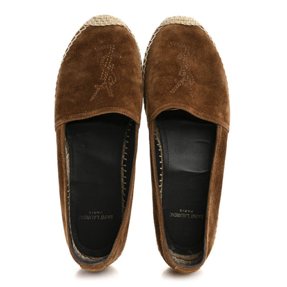 Saint Laurent Suede Monogram Espadrilles 37 Brown 2 of 9