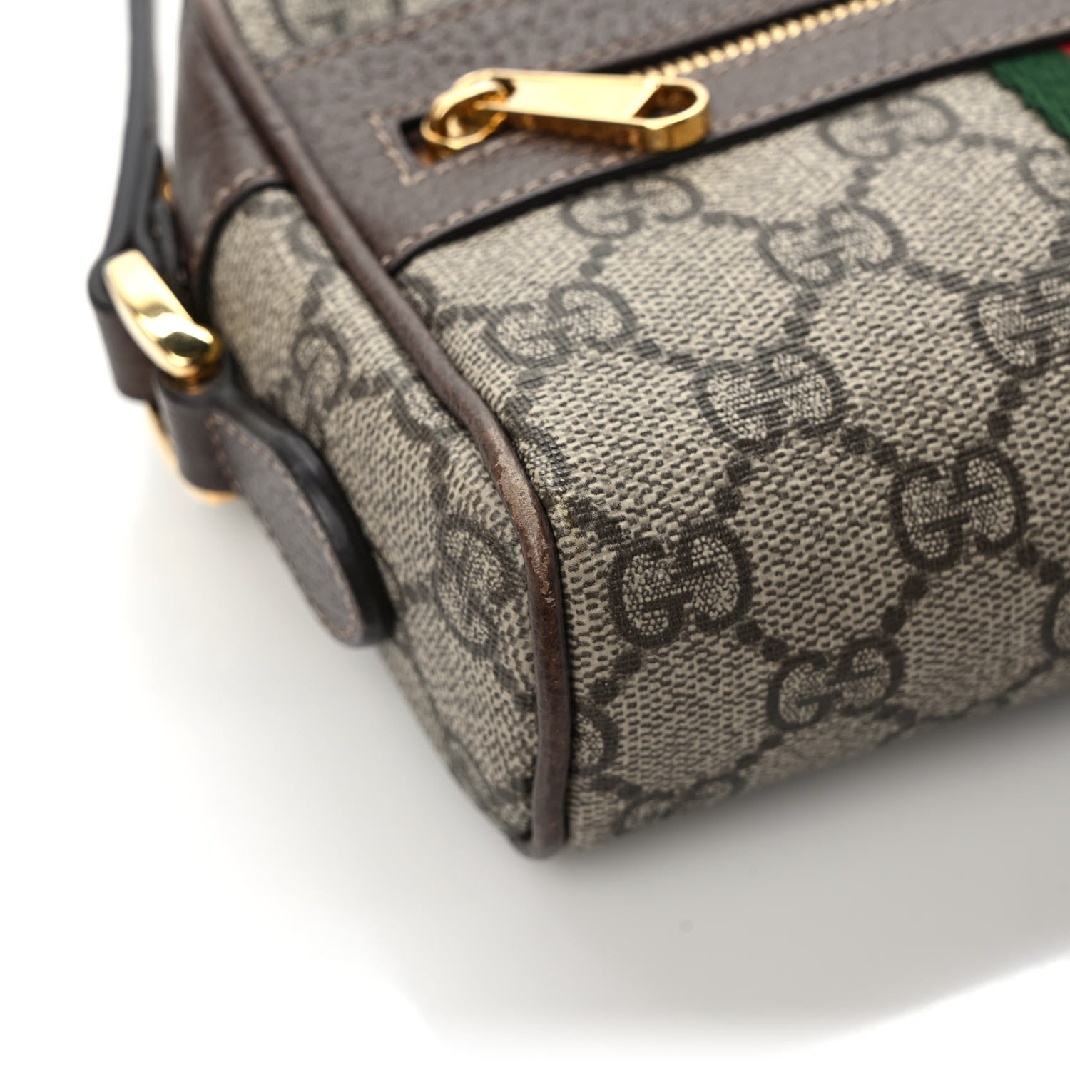 Gucci GG Supreme Monogram Web Mini Ophidia Shoulder Bag Brown 9 of 12