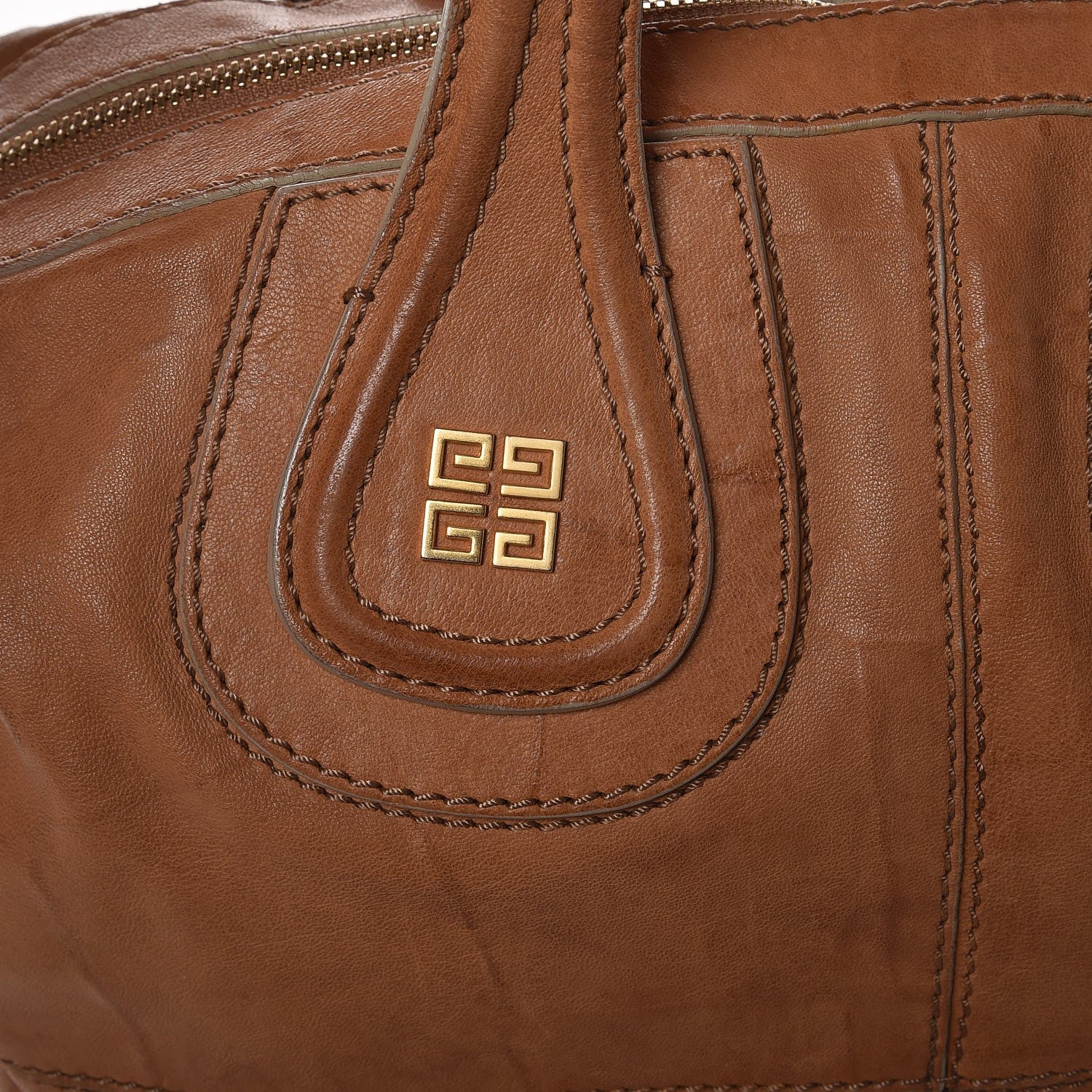 Givenchy Wrinkled Lambskin Medium Nightingale Tan 15 of 18