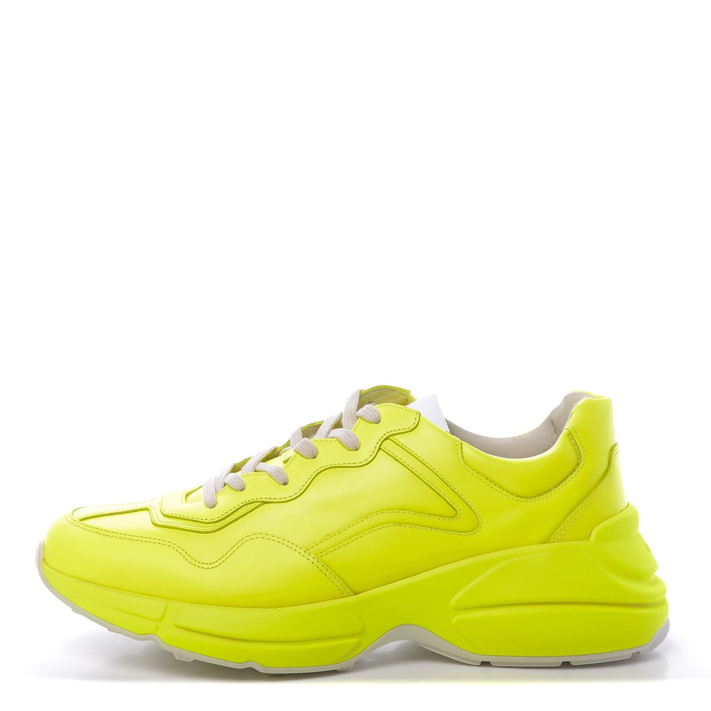 Calfskin Mens Rhyton Sneakers 11 Yellow Fluo