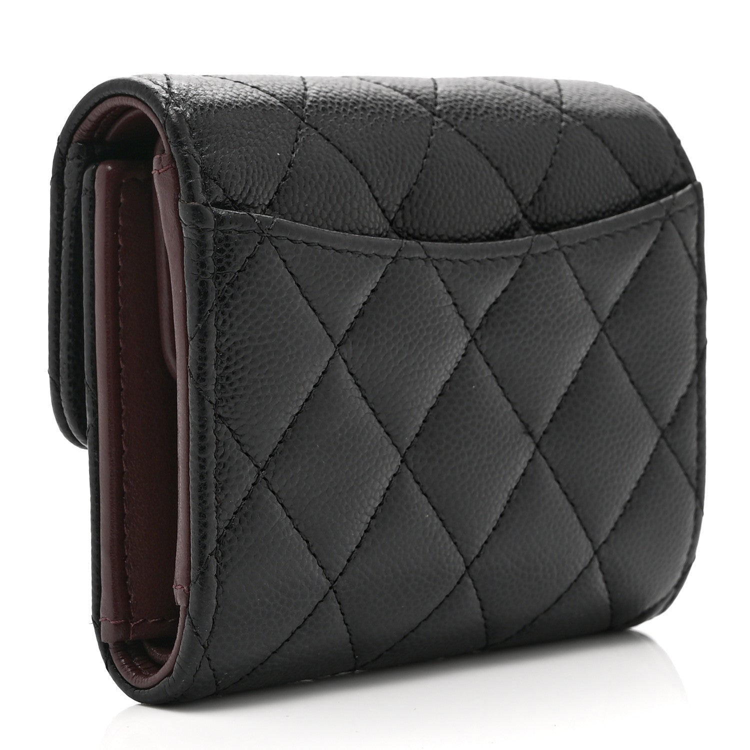 Chanel Caviar Quilted Compact Flap Wallet Black 3 of 11