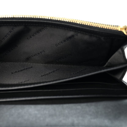 Burberry Calfskin Horseferry Check Porter Continental Wallet Black 5 of 10