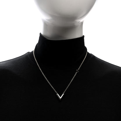 Louis Vuitton Metal Essential V Supple Necklace Silver 2 of 4