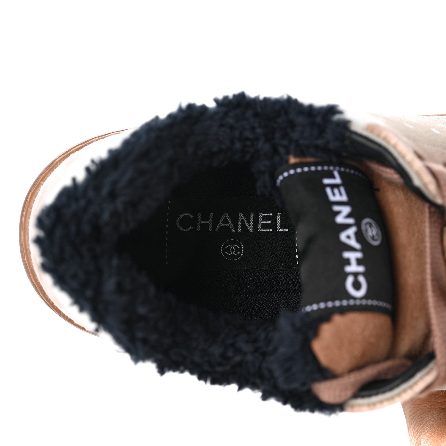 Chanel Fabric Suede Calfskin Logo Sneakers 36 Light Beige 7 of 7