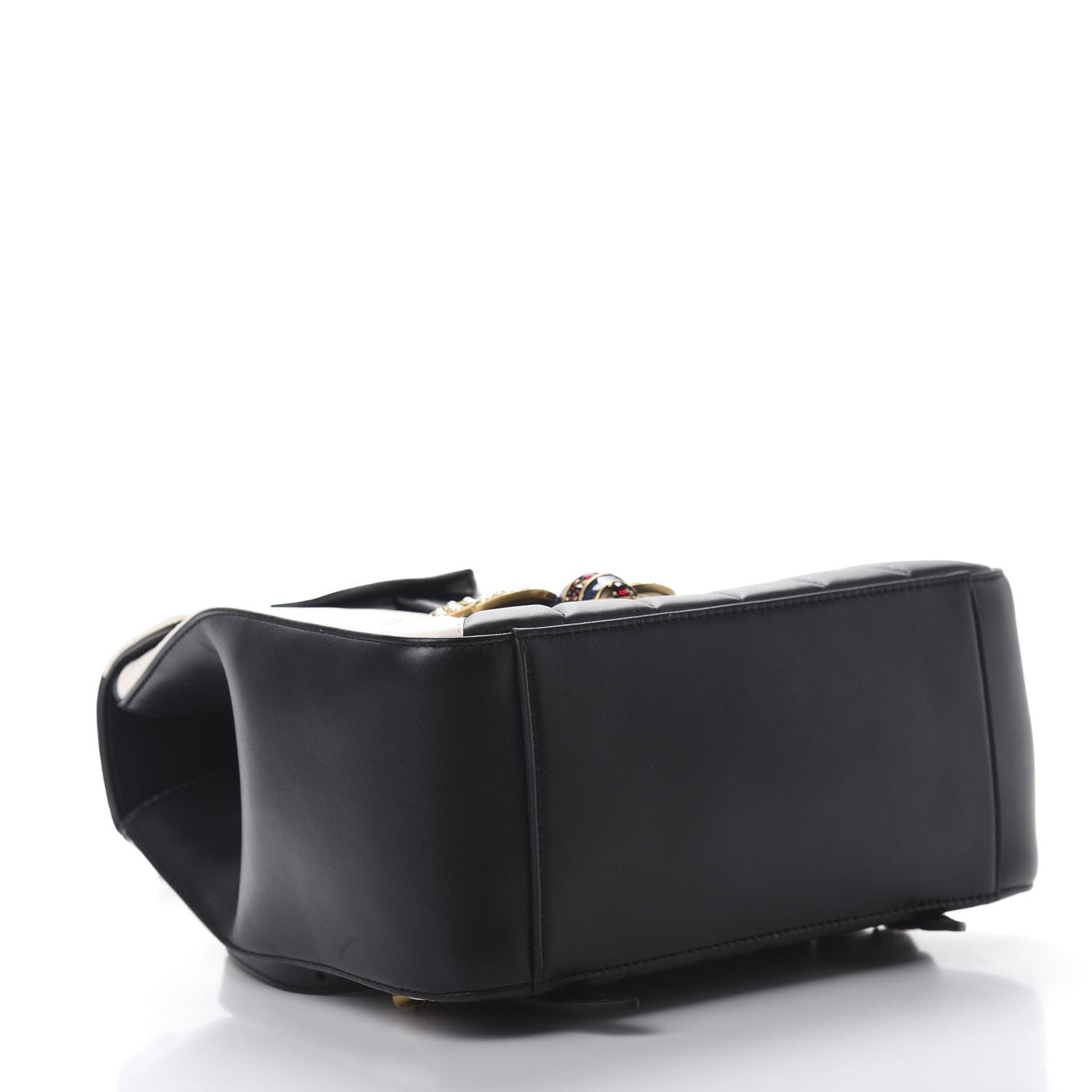 Gucci Calfskin Bamboo Trapuntata Queen Margaret Backpack Mystic White Black 3 of 10