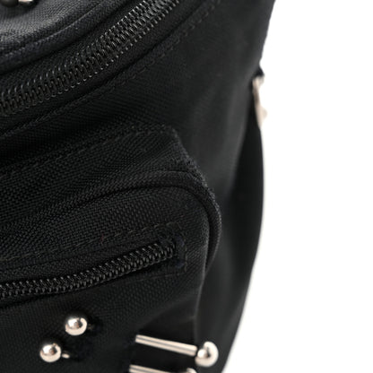 Balenciaga Nylon Canvas Logo Piercing Explorer Beltpack Black White 13 of 13