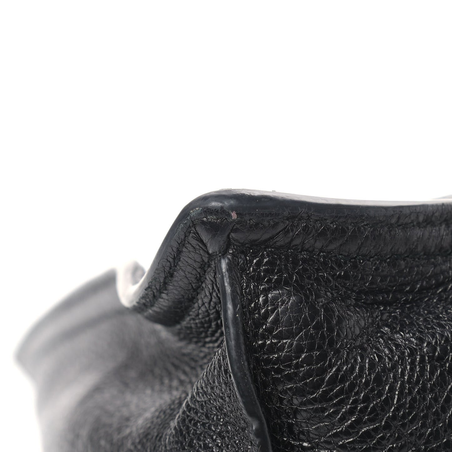 Glace Calfskin Etiquette Shopping Bag Black Astrale