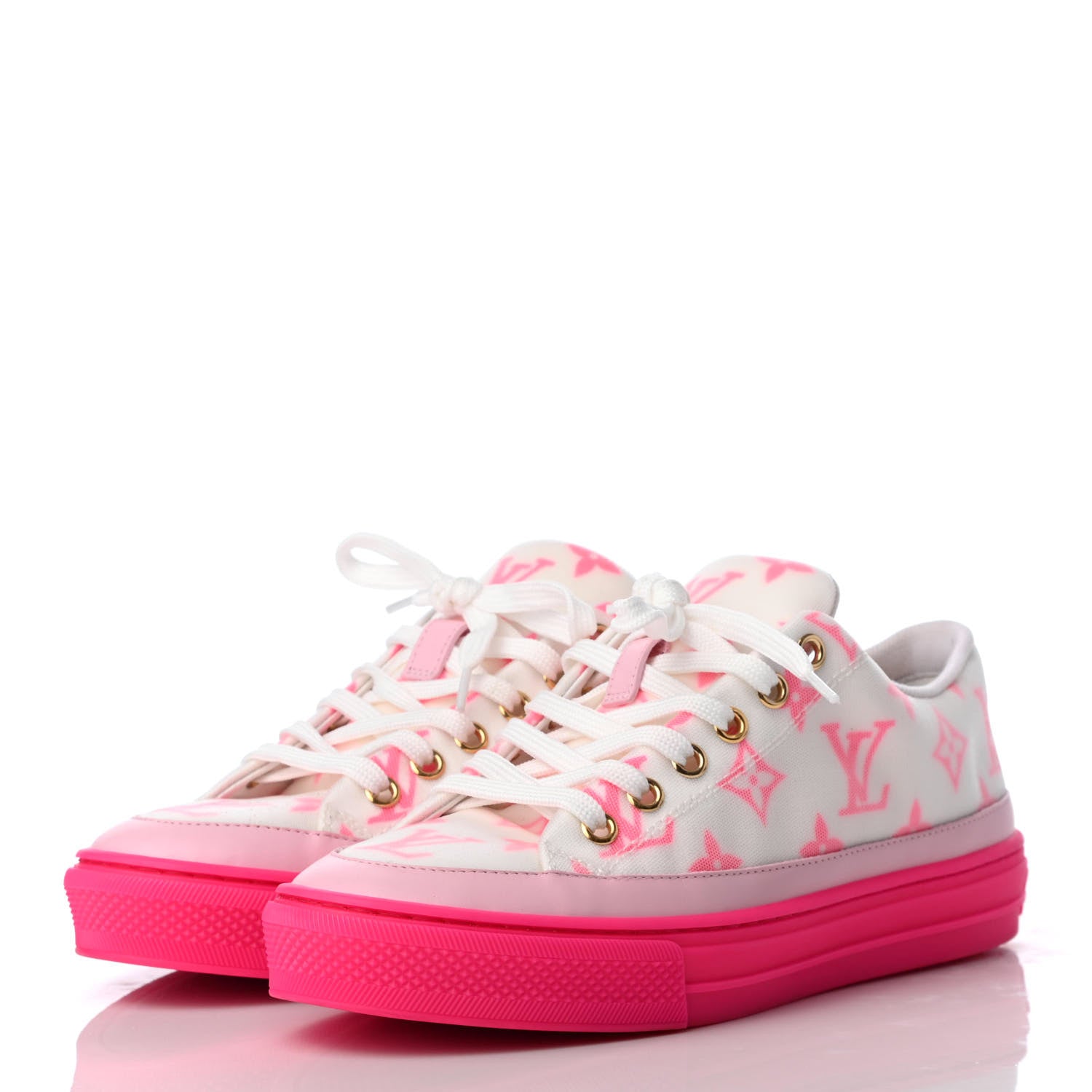 Louis Vuitton Technical Fabric Monogram Stellar Sneakers 35.5 Rose Pop 3 of 8