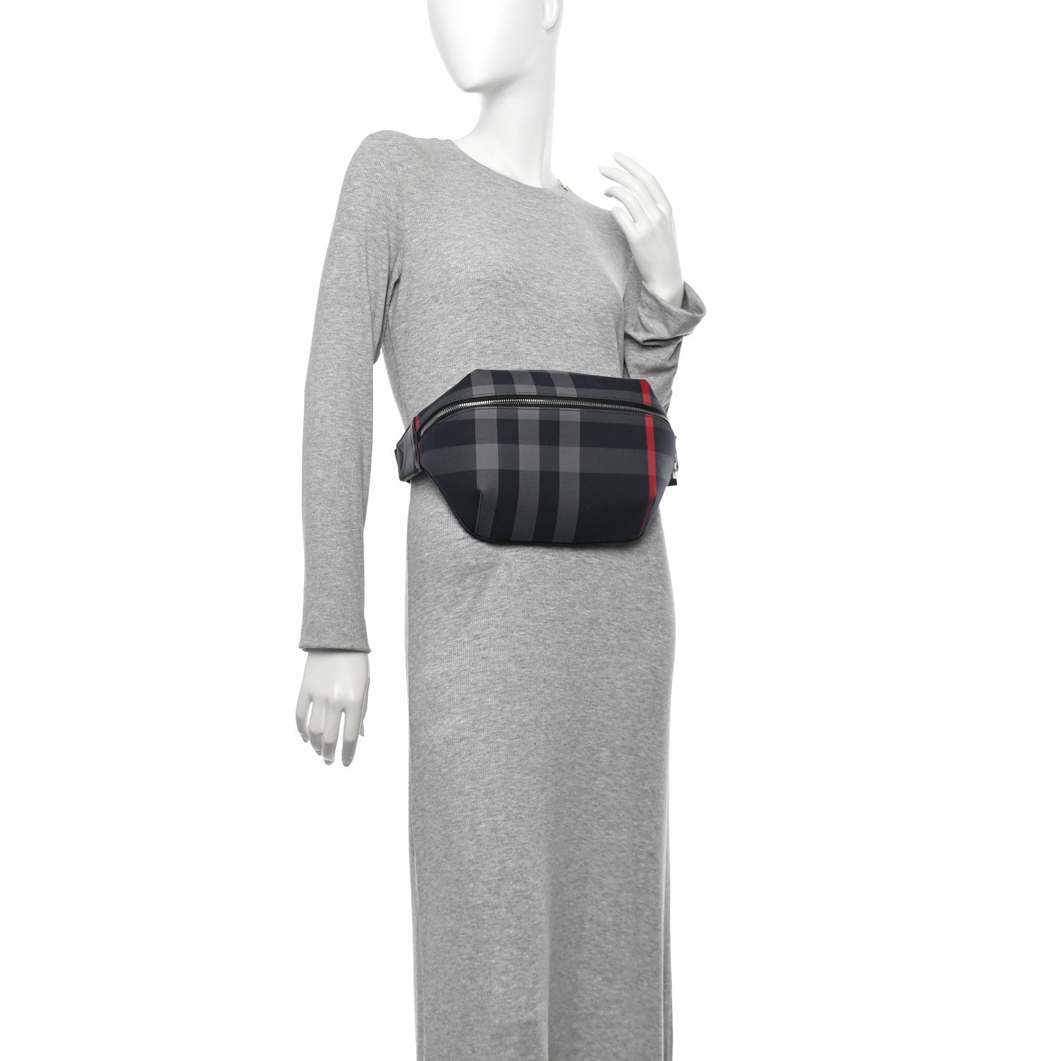 Burberry House Check Sonny Bum Bag Navy Grey 2 of 11