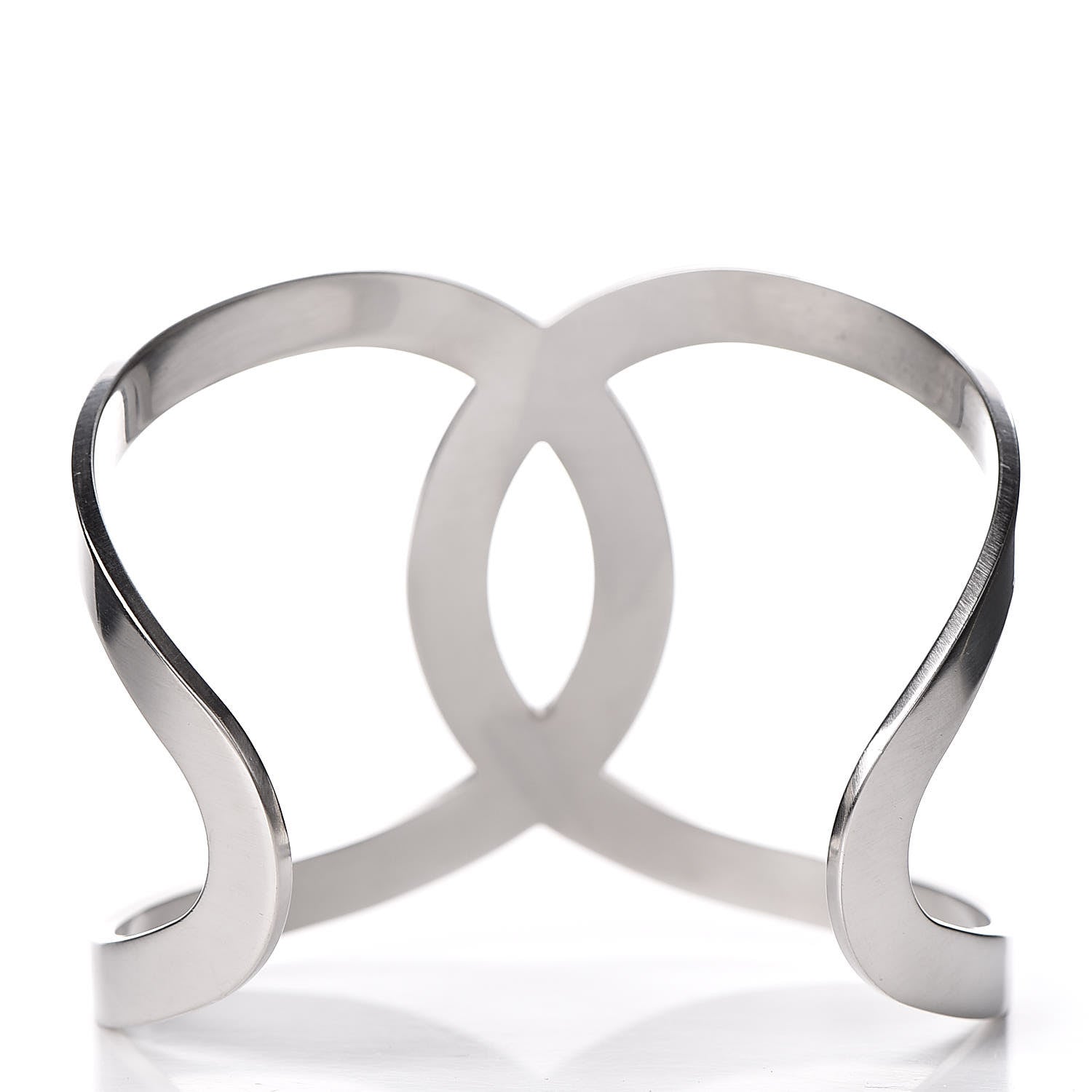 Chanel Metal CC Cuff Silver 3 of 4