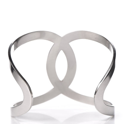 Chanel Metal CC Cuff Silver 3 of 4