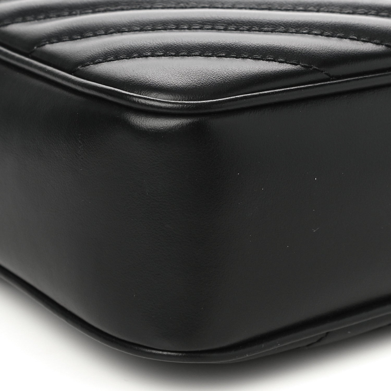 Saint Laurent Calfskin Matelasse Monogram Lou Camera Bag Black 8 of 11