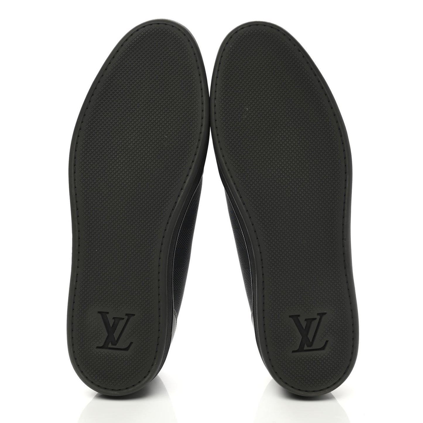 Calfskin Nylon Damier Offshore Sneakers 9.5 Black