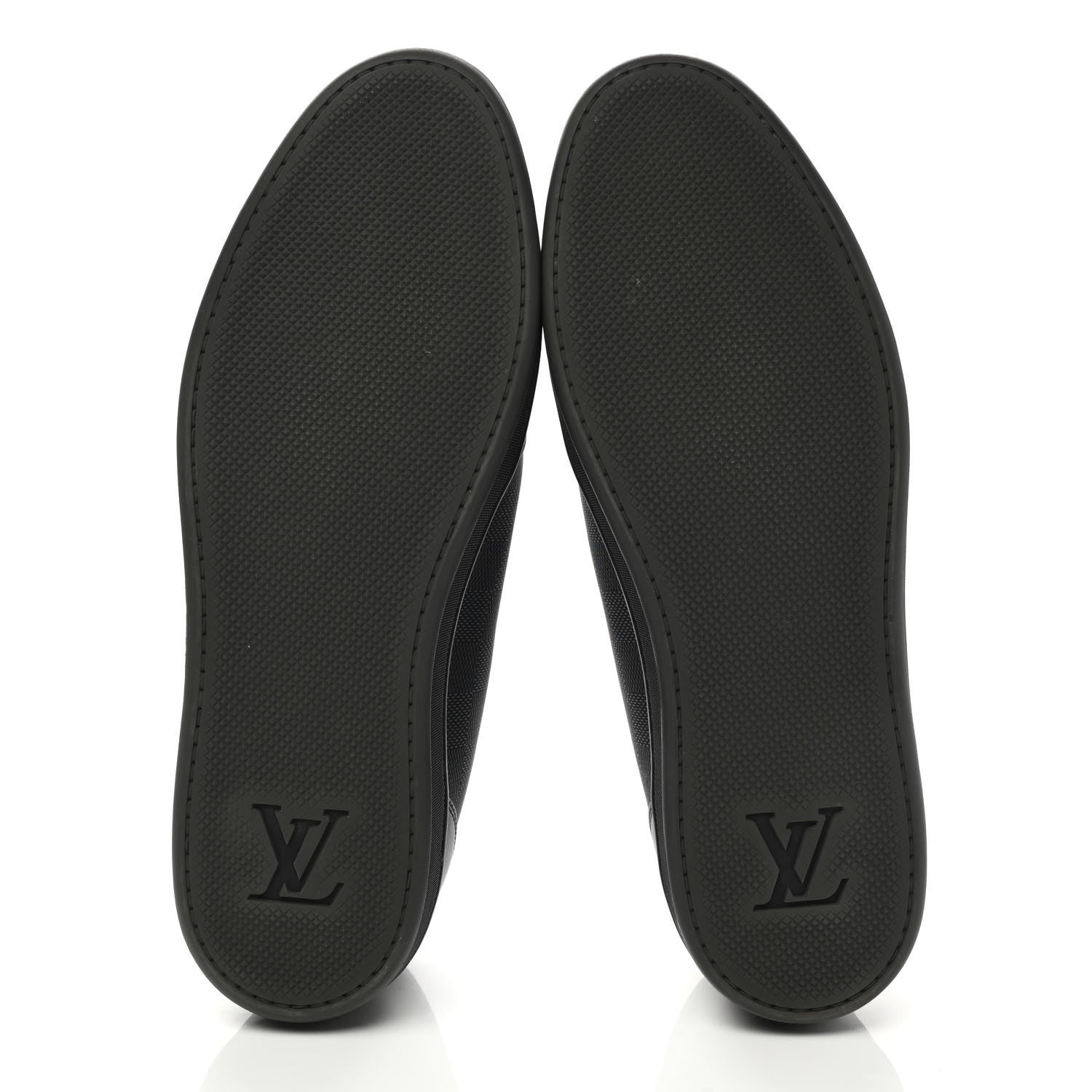 Louis Vuitton Calfskin Nylon Damier Offshore Sneakers 9.5 Black 5 of 9