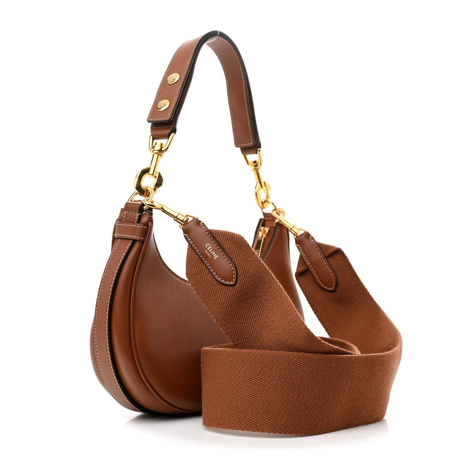 Celine Smooth Calfskin Medium Strap Ava Shoulder Bag Tan 3 of 11