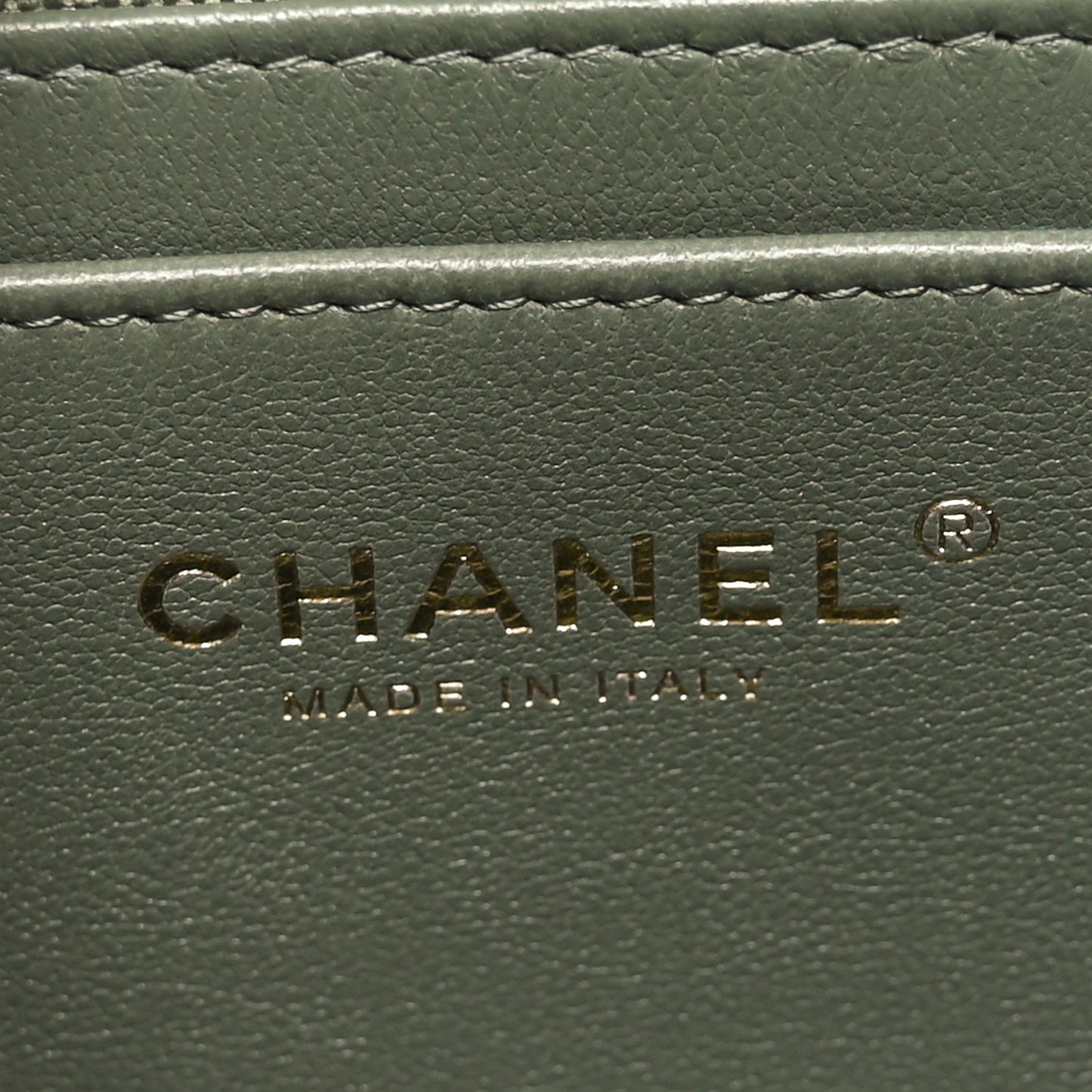 Lambskin Quilted Mini Rectangular Flap Green