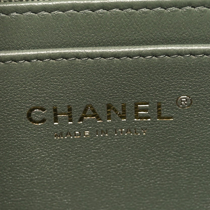 Chanel Lambskin Quilted Mini Rectangular Flap Green 7 of 10