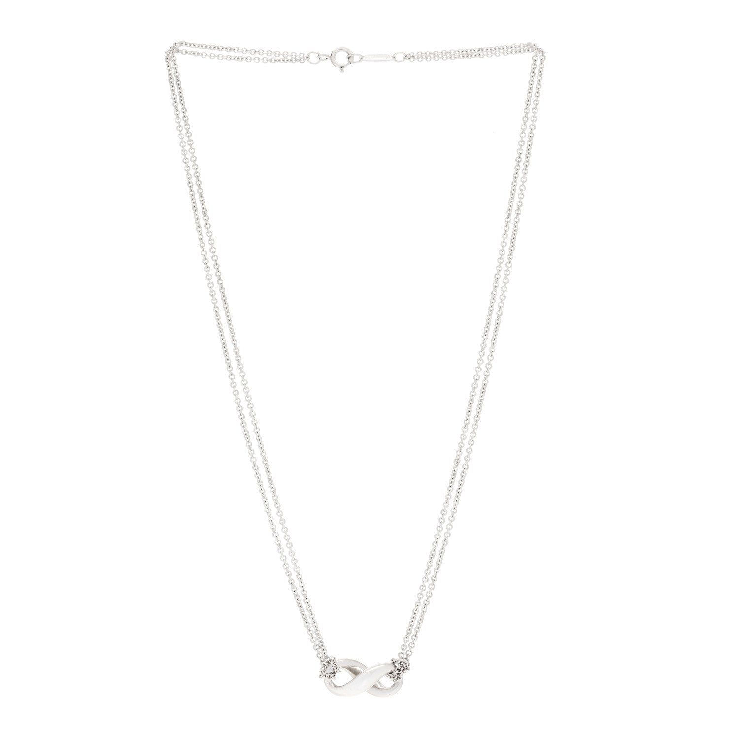 Tiffany Sterling Silver Figure 8 Pendant Necklace 2 of 4