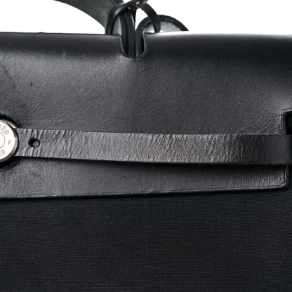 Hermes Toile Vache Calfskin Herbag 39 MM Black 17 of 21