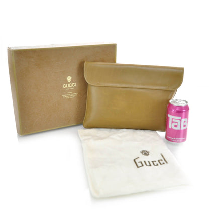 Gucci Leather Clutch Brown 2 of 6