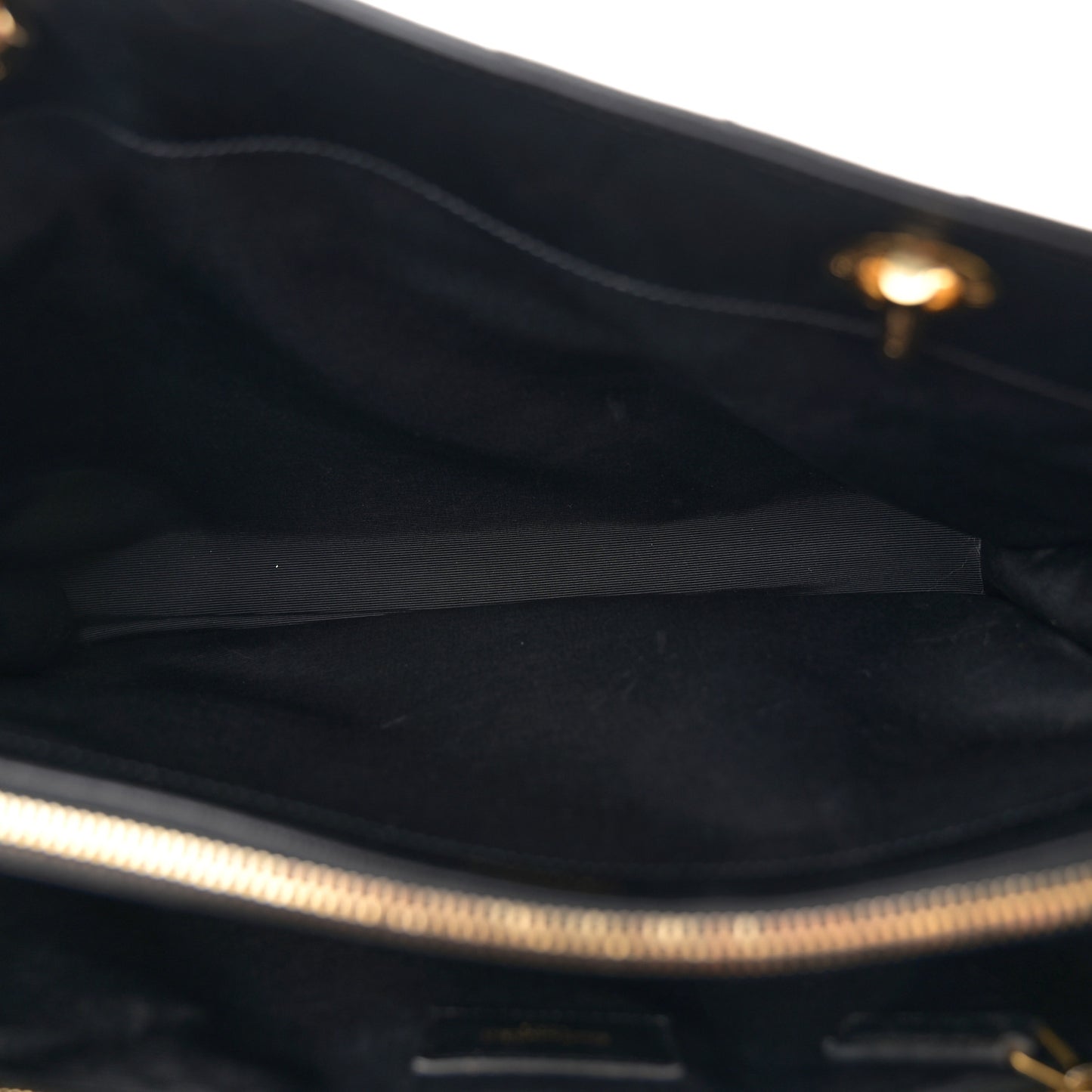 Grain De Poudre Matelasse Chevron Monogram Shopping Bag Black